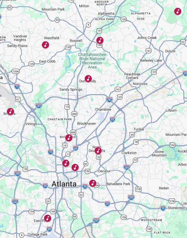 Atlanta location map