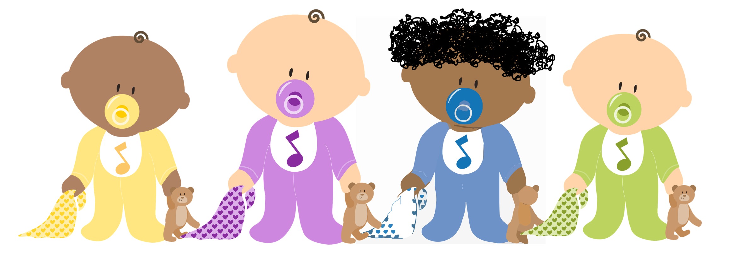 babies, blankets and teddy bears